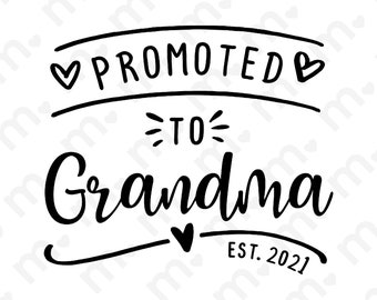 Download Promoted To Grandma Svg Etsy