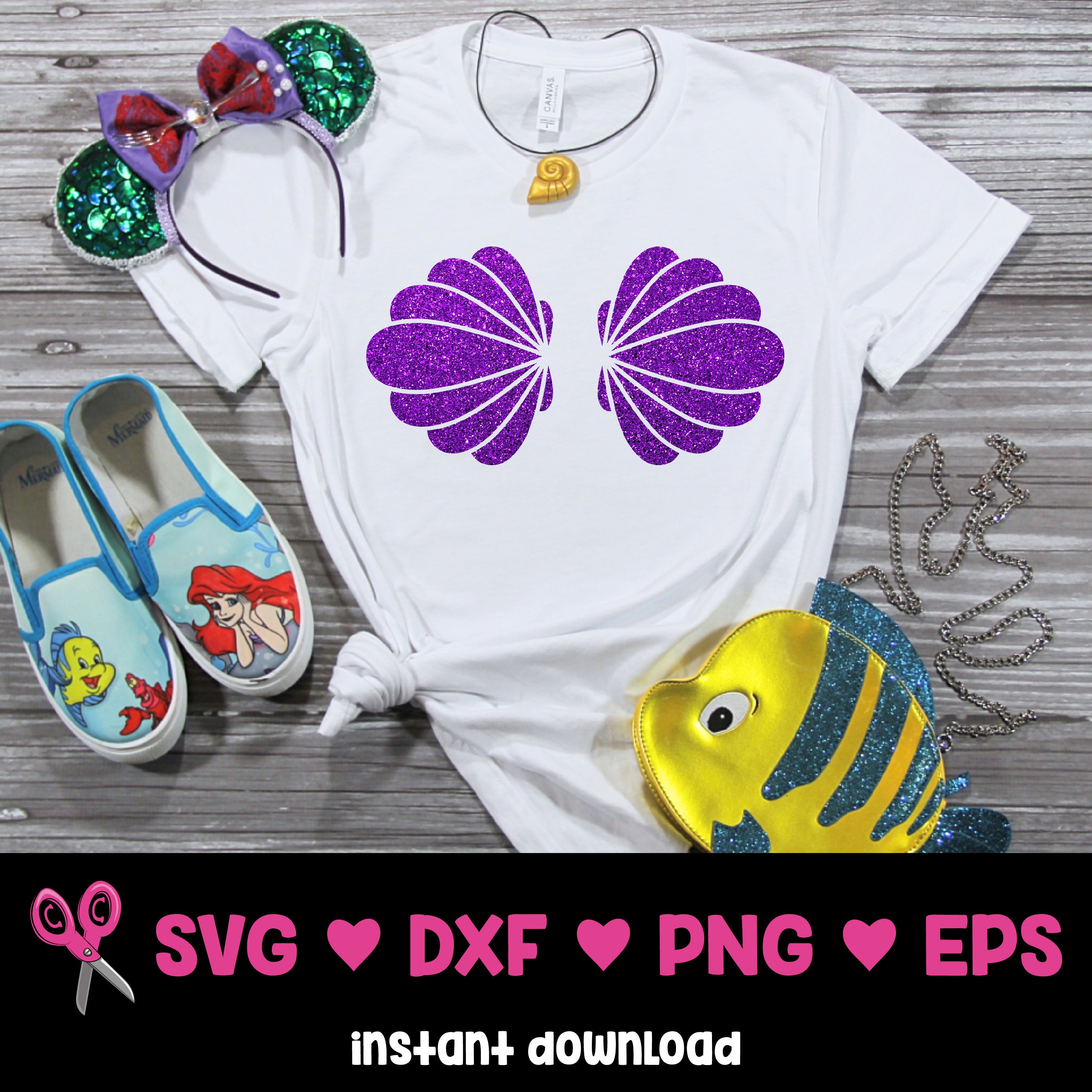 Free Free 248 Mermaid Shell Bra Svg SVG PNG EPS DXF File