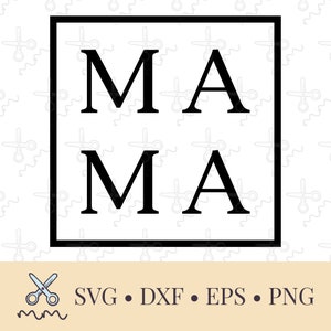 Mama SVG Mom SVG Cute Mom Svg Eps Dxf Png  Etsy