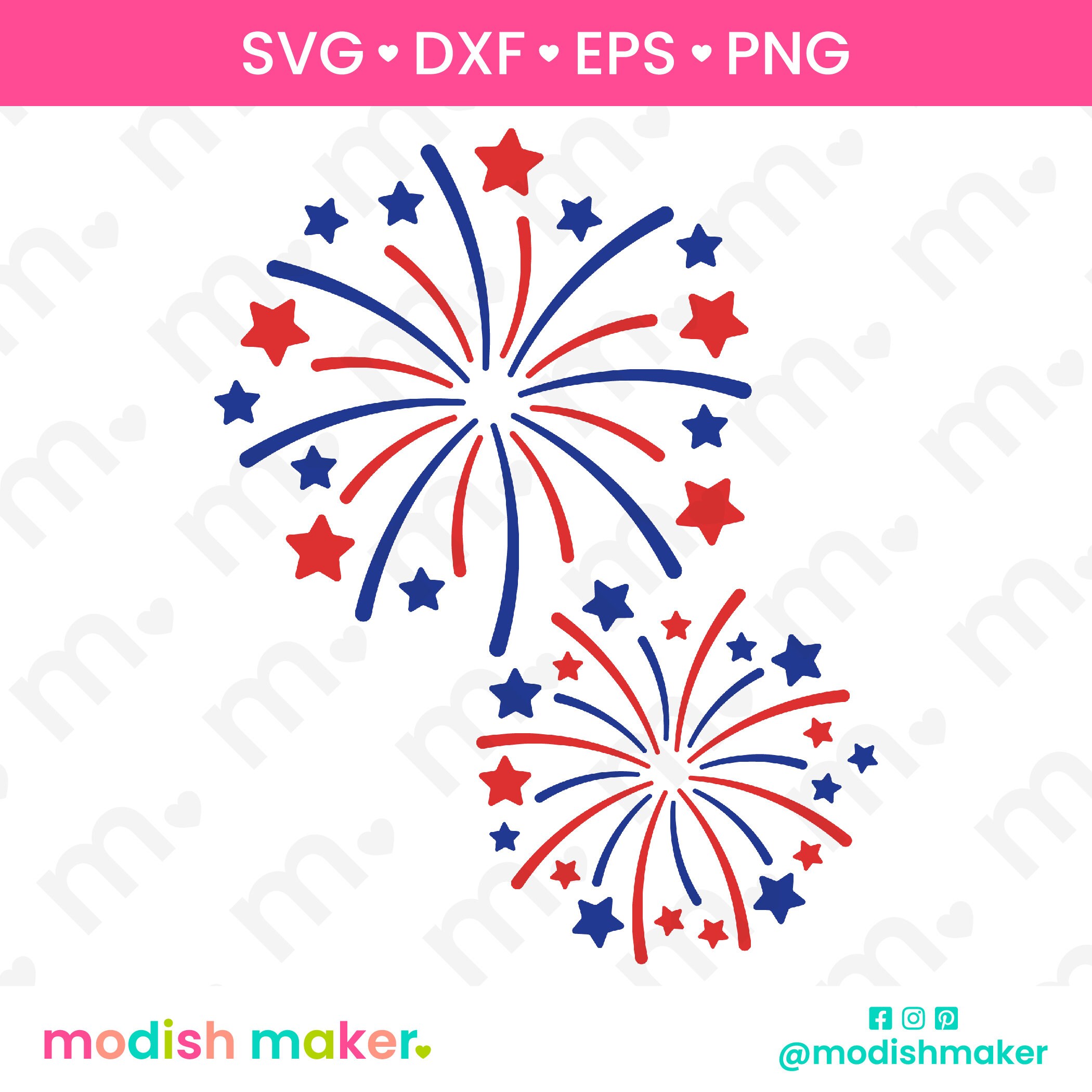 Fireworks SVG - 4th of July SVG - USA Firework Svg - Fireworks Stars …