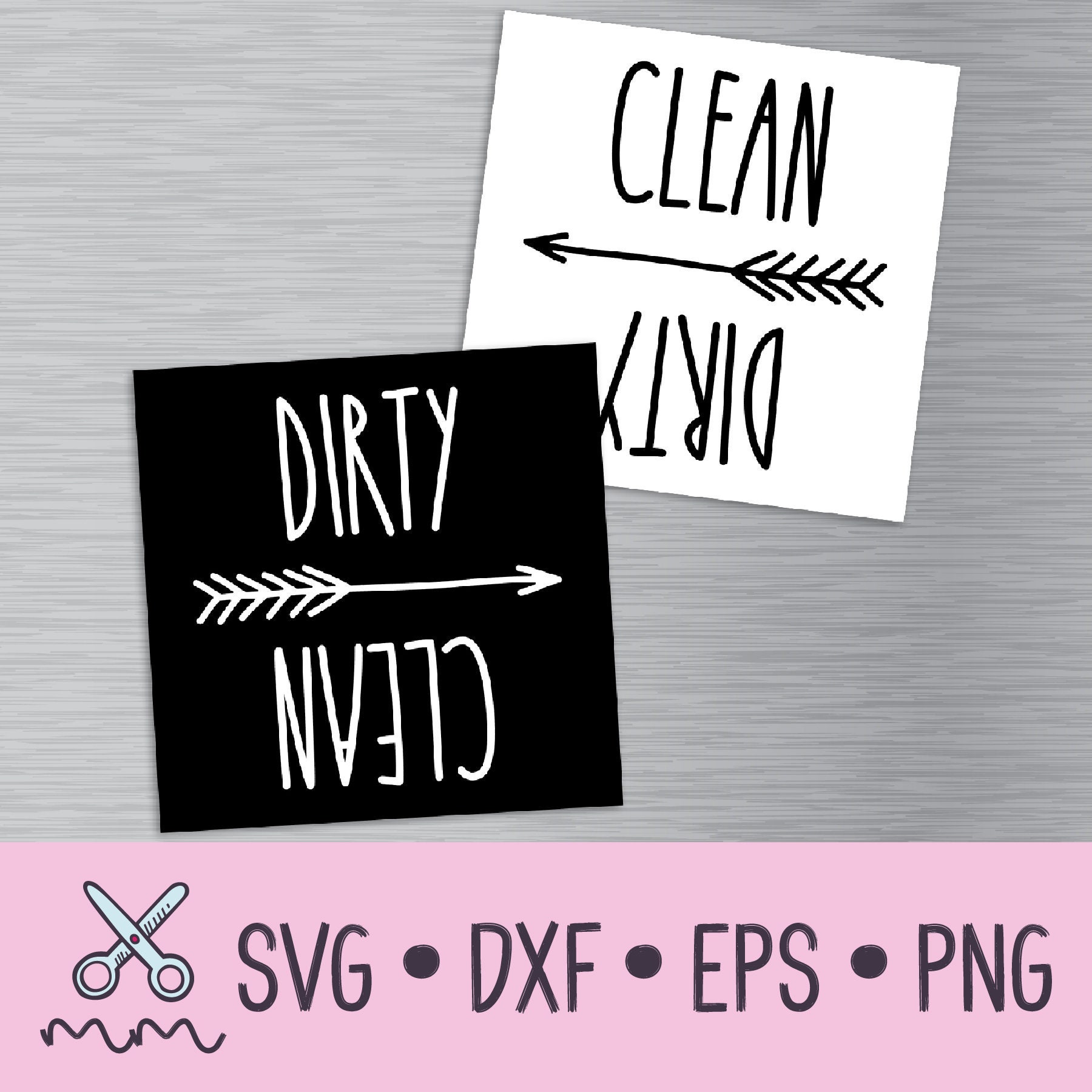 Dirty Clean SVG Clean Dirty SVG Dishwasher Svg Eps Etsy