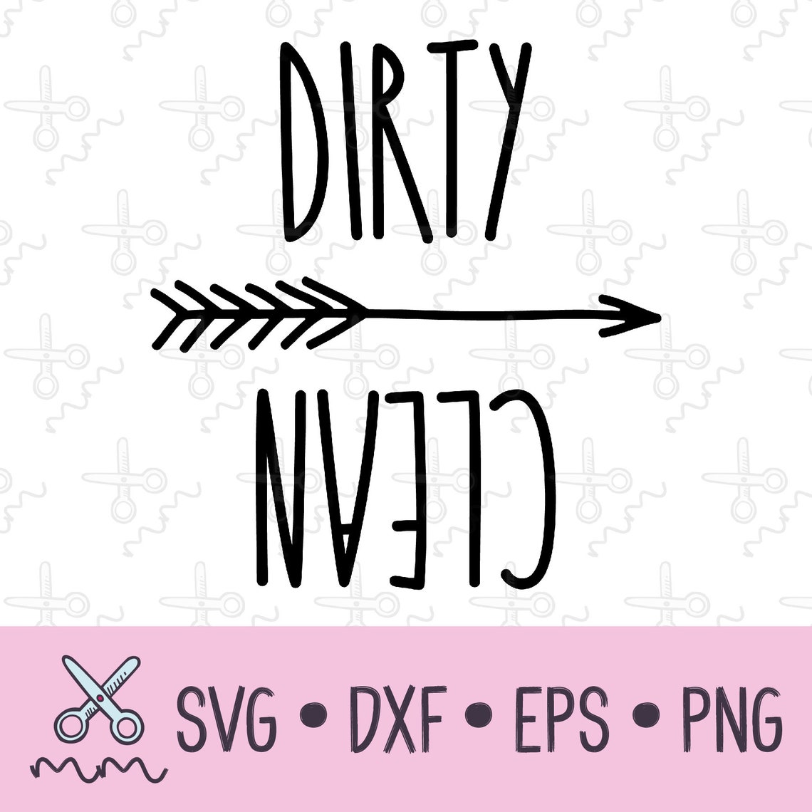 Dirty Clean SVG Clean Dirty SVG Dishwasher Svg Eps Etsy