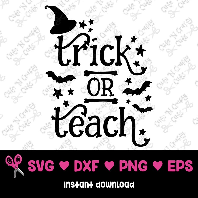 Download Trick or Teach SVG Halloween Teacher SVG Teacher Halloween | Etsy