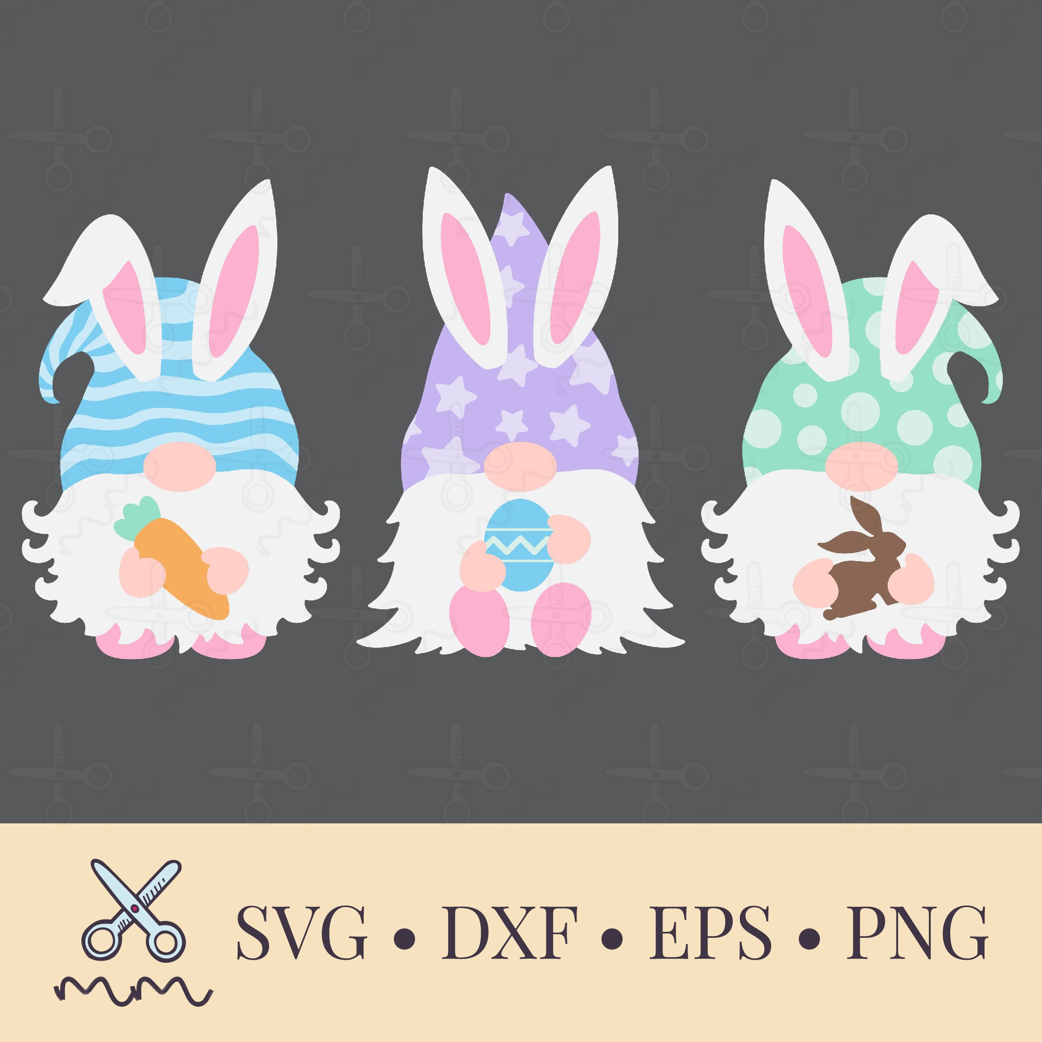 Easter Gnome SVG Easter Bunny Gnomes SVG Easter Bunny SVG | Etsy
