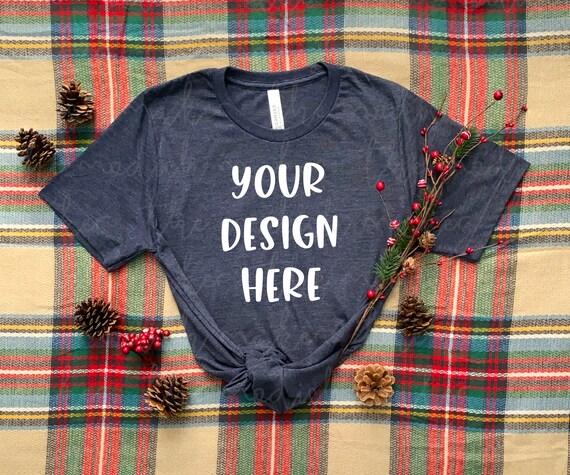 Bella Canvas Heather Midnight Navy 