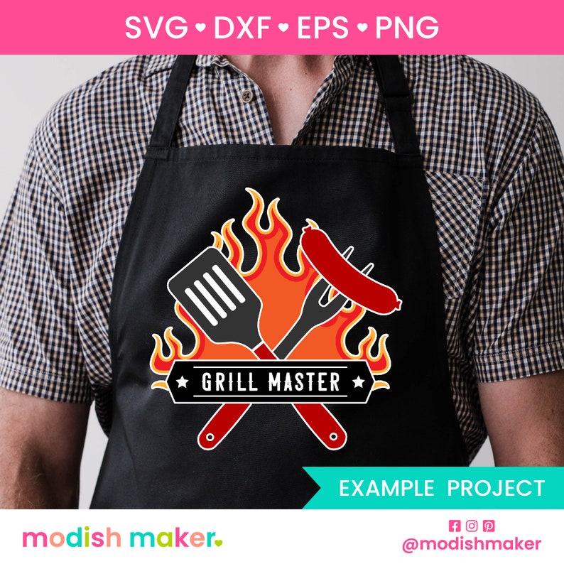 Grill Master SVG Father's Day SVG Grilling Apron SVG Etsy