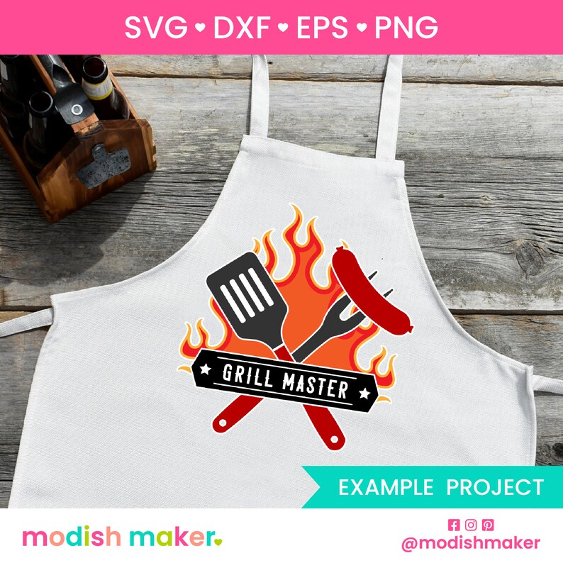 Grill Master SVG Father's Day SVG Grilling Apron SVG Etsy