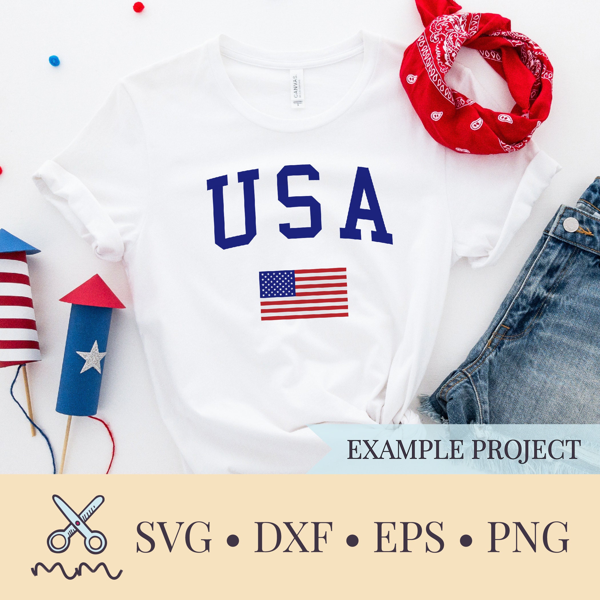 USA SVG - USA American Flag Svg - 4th of July Cut Files - Patriotic A…