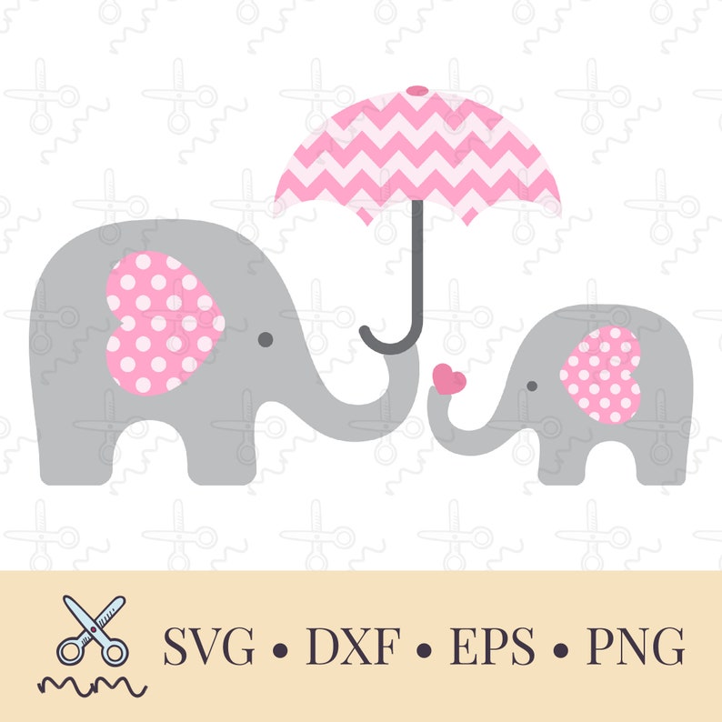 Download Mom and Baby Elephant SVG Blue Elephant SVG Pink Elephant ...