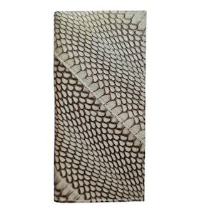 Genuine Cobra Skin Men's Long Wallet Grey Unisex