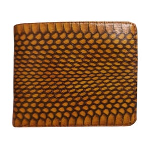 Genuine Brown Cobra Snake Skin Men's Wallet Bifold