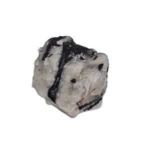 70.50g Rough Black Tourmaline On Quartz Meditation Stone
