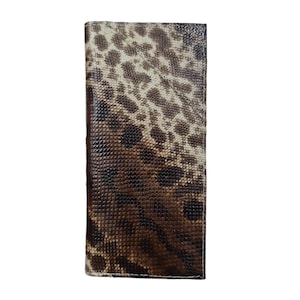 Genuine Grey TrunkSnake Wallet Skin Men's Long Wallet Unisex