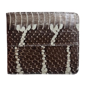 Genuine The Gold-Ringed Cat Snake Skin Men's Wallet Bifold