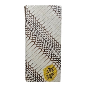 Genuine Cobra Skin Men's Long Wallet Grey Unisex Grey Pisces Mark