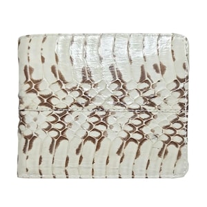 Genuine Grey Cobra Snake Skin Men's Wallet Bifold Snake Wallet