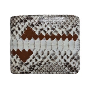 Genuine Snake Wallet Skin Men's Phyton Sanca Wallet Short Bifold Exotic Best Gift