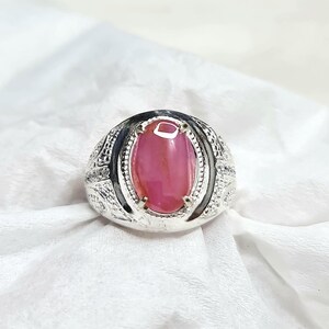 Nieogrzewany!! Pierścień męski z mieszanego metalu Ruby Alpaca o masie 4,60 CT