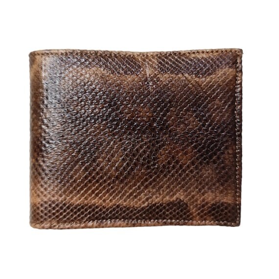 Genuine Indonesian Trunk Snake Skin Men's Regular Wallet Brown - Etsy