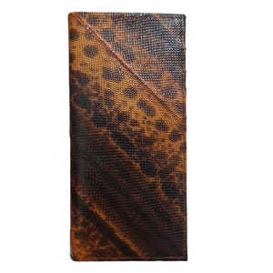 Genuine Brown TrunkSnake Wallet Skin Men's Long Wallet Unisex