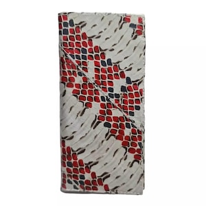 Genuine Cobra Snake Wallet Skin Men's Long Snake Wallet Grey Unisex Red Grey