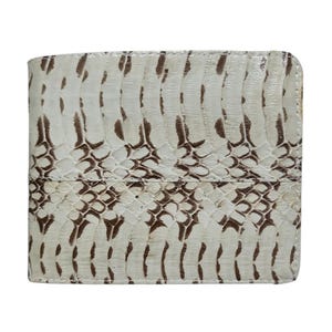 Genuine Grey Cobra Snake Skin Men's Wallet Bifold Exotic Handmade