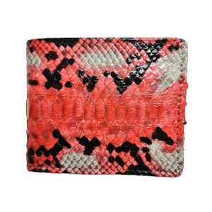 Echte Phyton Sanca Snake Wallet Skin Exotische portemonnee voor heren, kort tweevoudig