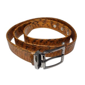 Cobra Snake Belt Snakeskin Belt Unisex Exotic Waist Belt Buckle