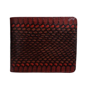 Genuine Cobra Snake Skin Men's Wallet Bifold Dark Brown Handmade Snake Wallet