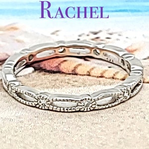 Sterling Silver Toe Ring: CZ Band Stacking Ring
