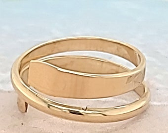 Women's rings - Toe ring -  Toe rings for women - Toe accessories - 14k Gold Fill - Double ring- By pass ring - Women's toe rings