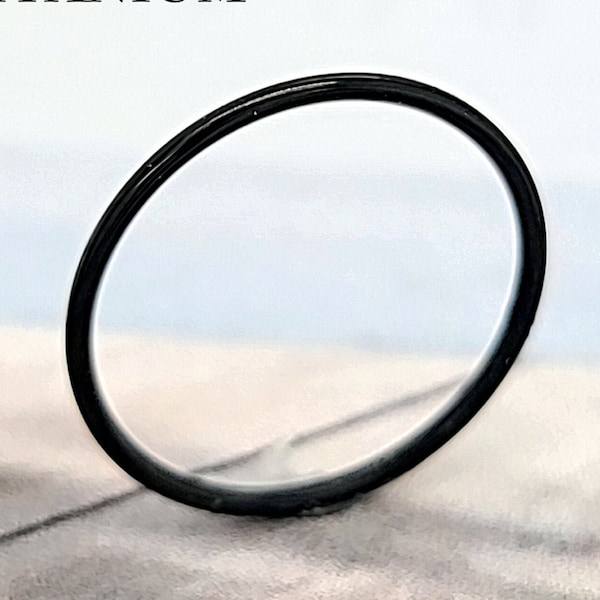 Black Titanium ring, Skinny ring, Toe Ring, Titanium band Toe Ring for women, Fitted, Gift for her, Stacking ring, Simple ring, Pinky ring,