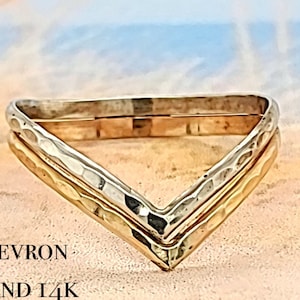 Thumb rings - Women&#39;s thumb ring  Chevron ring - Sterling Silver thumb ring - Sterling Silver - 14k gold filled - Gifts for women
