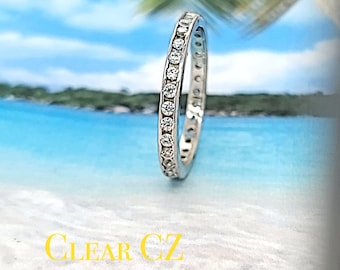 CZ band, Toe ring, Women's toe ring,  Toe Accessories, Gifts for women, Clear CZ band, Stacking rings, Knuckle rings