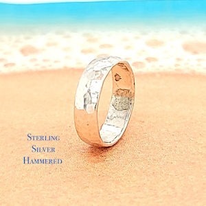 Hammered Sterling Silver Toe Ring - 14k Gold Layered Band