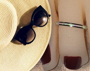 Toe RingsDainty Pink Sterling Silver Toe Ring: Handmade Beach Jewelry