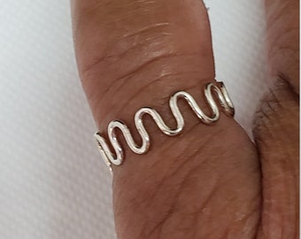 Ripple Thumb Ring: 14k Gold Fill or Sterling Silver
