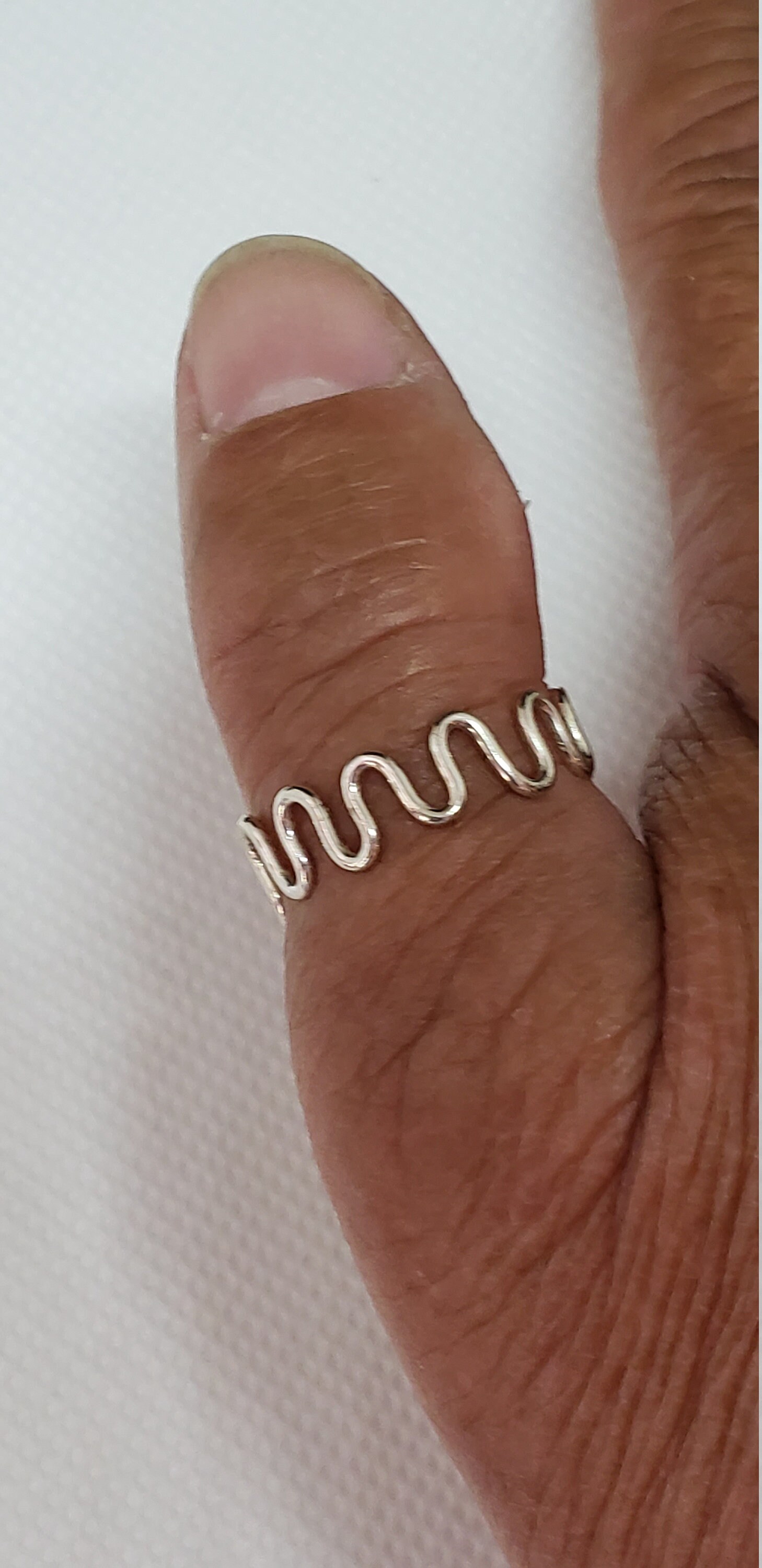 Ripple Ring Daumen Ringe Sterling Silber Welliger Ring Etsy
