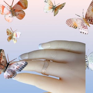 Thumb Rings for women, Wave ring, Wavy thumb ring, Zig Zag ring, Mix metal Thumb ring, Gifts for her, Midi ring, Wavy ring, Knuckle rings