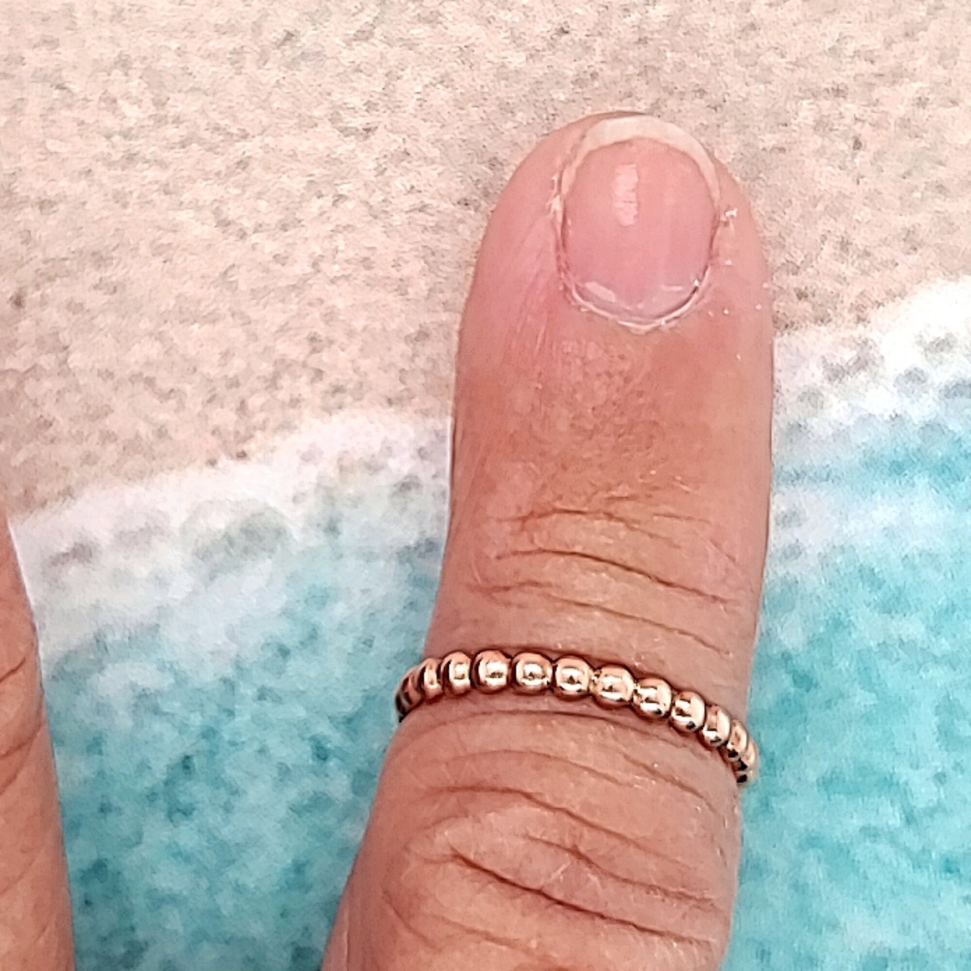 BeadedToe Ring Women's toe ring Gold beaded toe ring Etsy.de