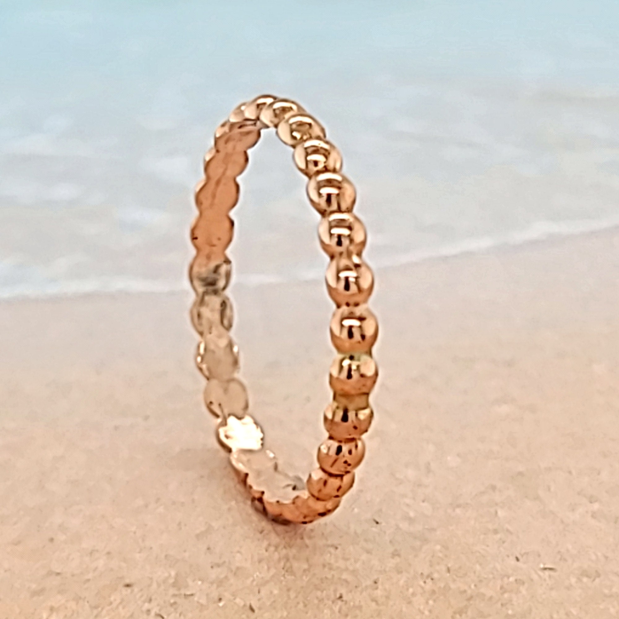 BeadedToe Ring Women's toe ring Gold beaded toe ring Etsy.de