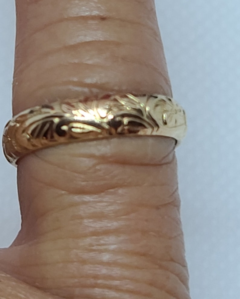 Women's Floral Bandtoe Rings Gold Toe Ring Floral Toe Etsy