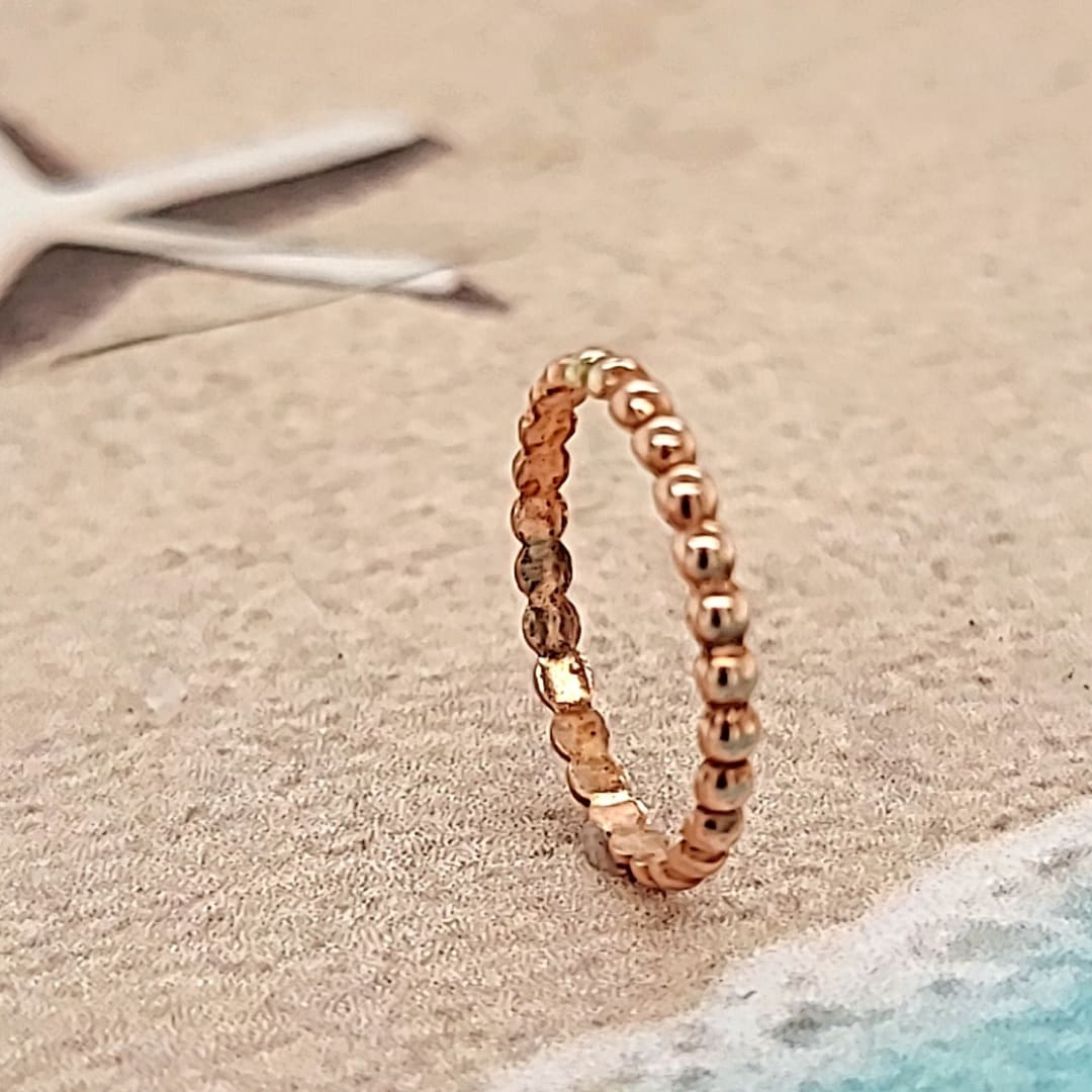 BeadedToe Ring, Women's toe ring, Gold beaded toe ring, 14k gold filled