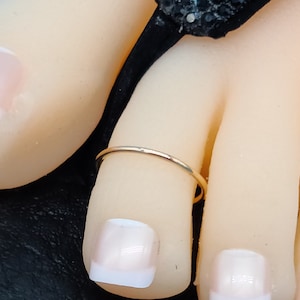 Toe RingsDainty 14k Gold Fill Toe Ring: 1mm Thin Band
