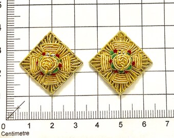 Woven Security Epaulette Slider Black Epaulettes With Gold Embroidery Slides