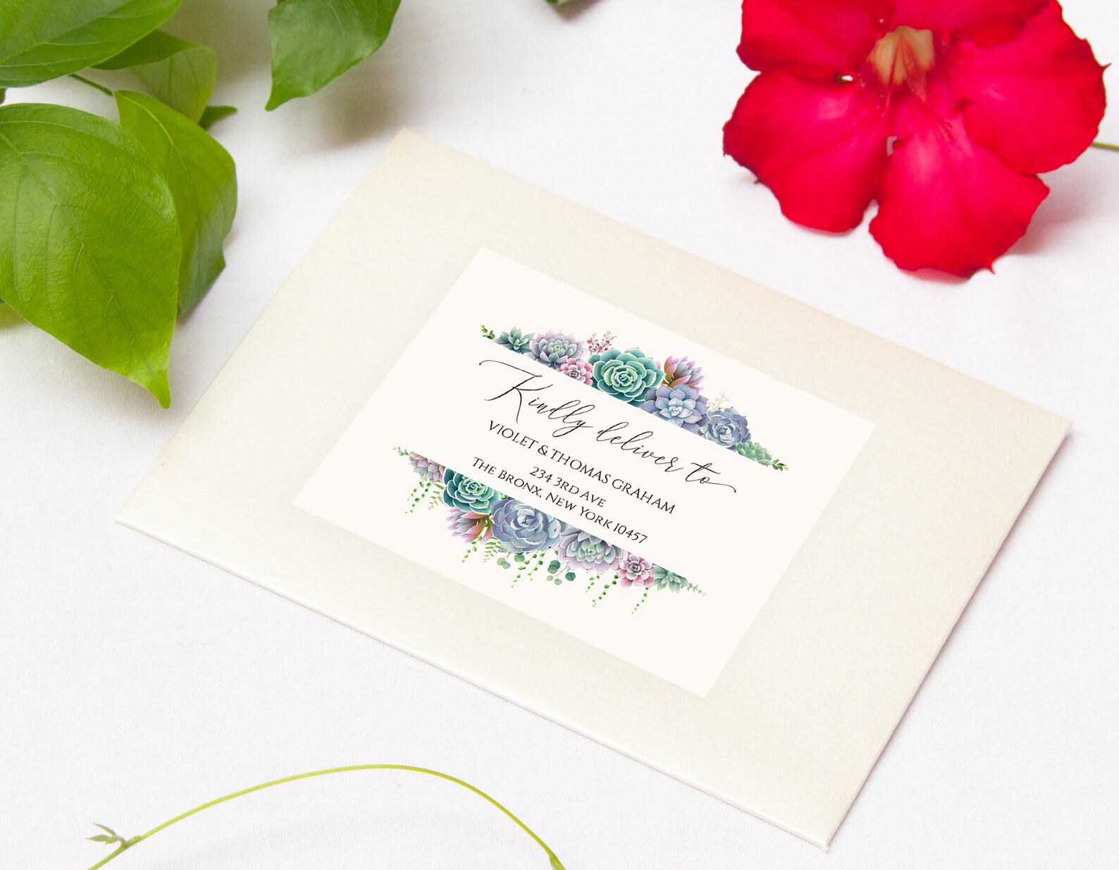 Wedding Address Label Template. Instant download. Fully Etsy