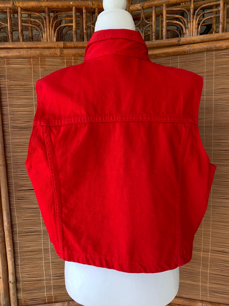1990s Red Western Style Vest