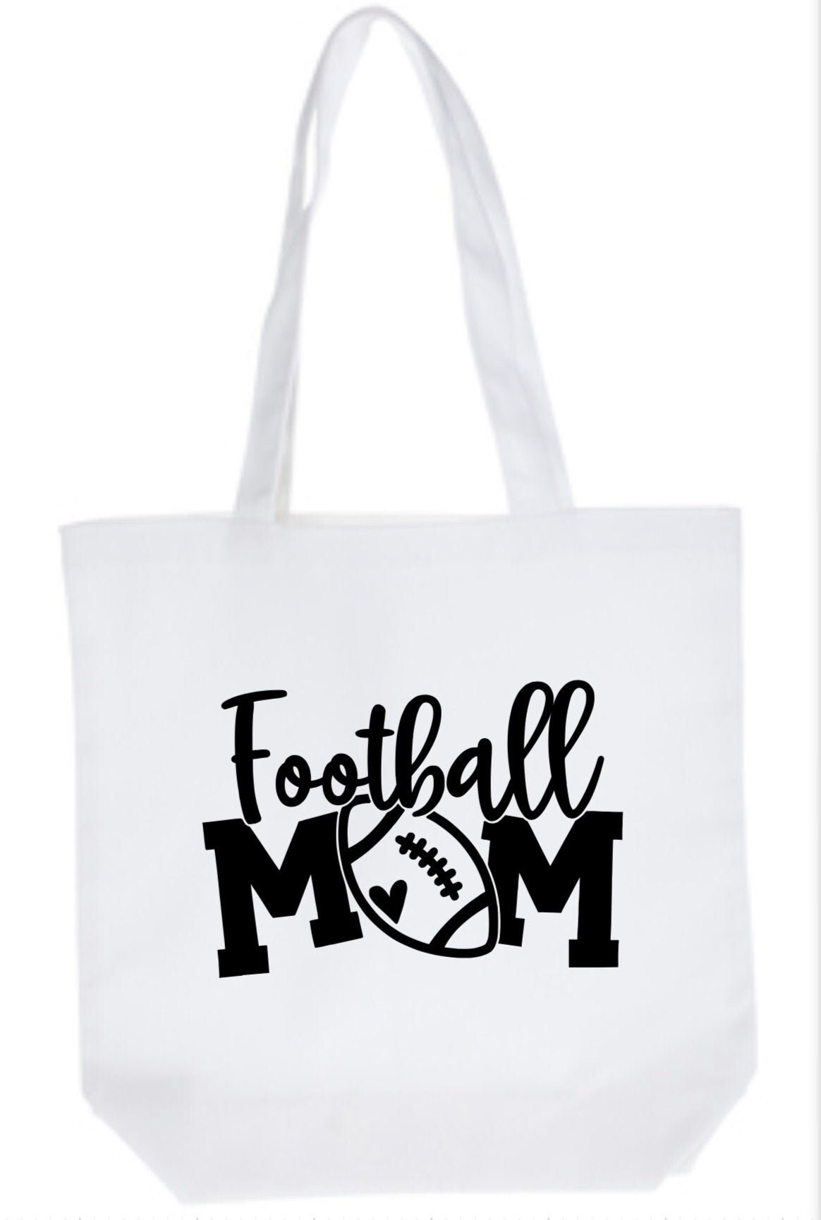 Football Mom Canvas Tote Bag Football Mom Sports Bag Etsy