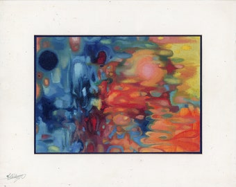 Inbetween - mounted oil painting print