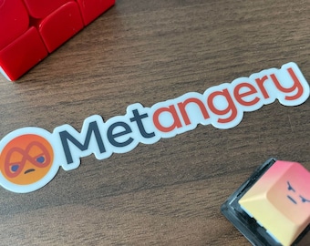 Met-ANGERY | Facebook Parody Logo | Waterproof Vinyl Decal